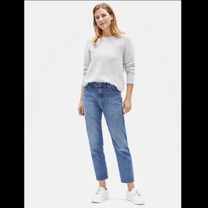 Eileen Fisher Cotton Stretch Straight Ankle Jeans